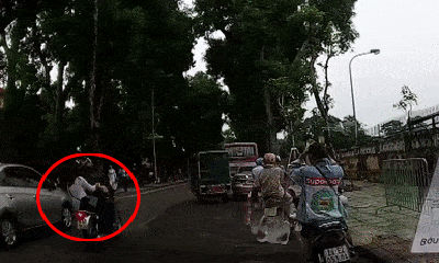Video: Cô gái bị hất văng xuống đường vì áo dài 