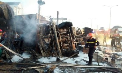 Vụ xe bồn bốc cháy làm 6 người chết ở Bình Phước: Công an tiết lộ danh tính tài xế
