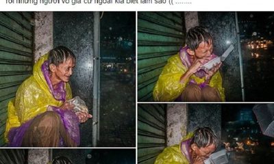 Người đàn ông vô gia cư lạc lõng trong đêm mưa bão đổ bộ Sài Gòn khiến dân mạng nghẹn ngào