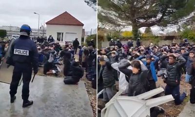 Cảnh sát bắt học sinh biểu tình quỳ khiến người Pháp nổi giận