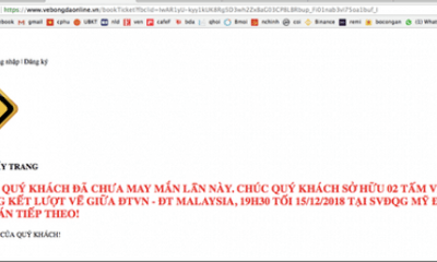 Vừa mở bán vé trận chung kết AFF Cup Việt Nam - Malaysia, các trang web của VFF đã 