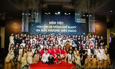 Huệ Beauty tổ chức dạ tiệc cuối năm kỷ niệm hai năm phát triển và ra mắt thương hiệu HACO