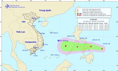 Áp thấp nhiệt đới giật cấp 9 đang tiến sát Biển Đông