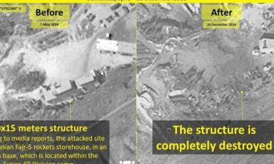 Israel tung ảnh vệ tinh chứng minh kho tên lửa đạn đạo Iran ở Syria tan tành