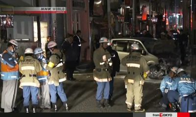 Hiện trường vụ đâm xe đêm giao thừa ở Tokyo, hàng loạt người bị thương