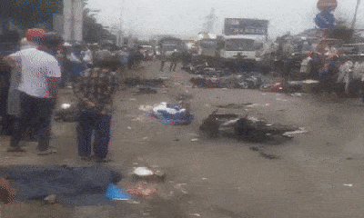 Hiện trường thảm khốc vụ tai nạn kinh hoàng ở Long An, xe container tông 18 xe máy, nhiều người chết
