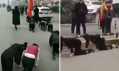 Công ty Trung Quốc phạt nữ nhân viên bò trên đường gây phẫn nộ