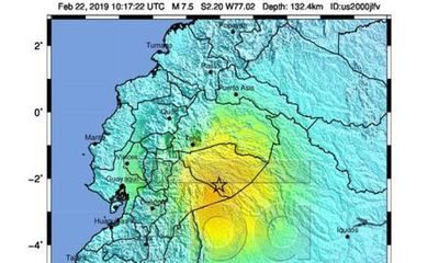 Động đất cường độ 7,7 xảy ra tại khu vực biên giới giữa Ecuador và Peru