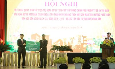 Vietcombank tài trợ 15 tỷ đồng xây dựng trường học tại huyện Nam Đàn, tỉnh Nghệ An