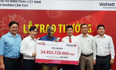 Vietlott trao giải Jackpot gần 25 tỷ đồng cho khách hàng may mắn đến từ Cần Thơ