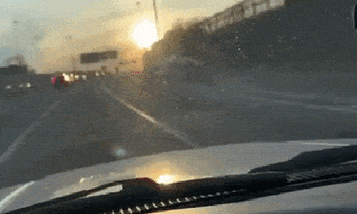 Video: Khoảnh khắc Jeep va chạm với Cadillac rồi lật ngửa trên cao tốc