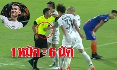 Cầu thủ Thái Lan đấm trọng tài được xóa phạt đột ngột để dự King's Cup 2019