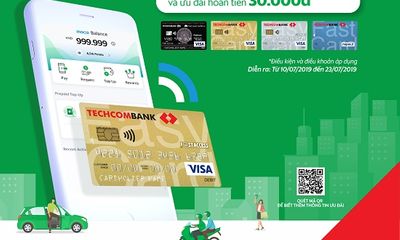 Moca trên ứng dụng Grab áp dụng chương trình khuyến mại đặc biệt dành riêng cho chủ thẻ Techcombank 
