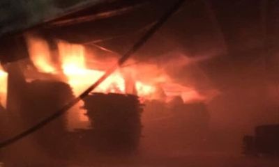 Cháy lớn tại xưởng gỗ khu công nghiệp Sóng thần 3