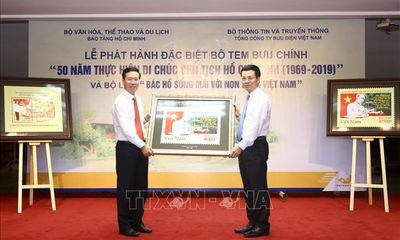 Phát hành bộ tem '50 năm thực hiện Di chúc Chủ tịch Hồ Chí Minh (1969-2019)'