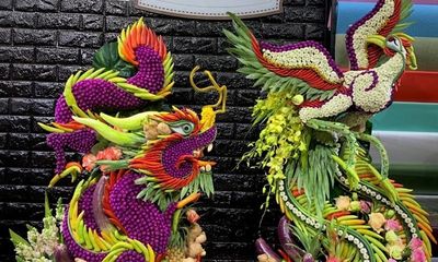 Nghệ thuật tạo hình kết tráp từ tinh hoa nông sản Việt 
