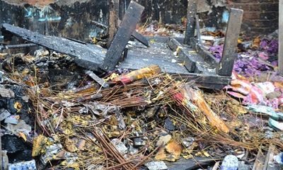 Chợ Bình Long hoang tàn sau vụ cháy kinh hoàng, nghi do đốt vàng mã