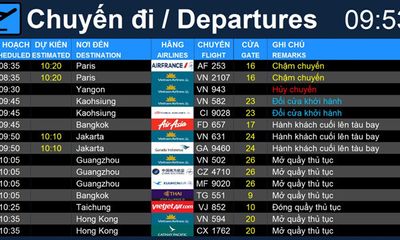 Sân bay Tân Sơn Nhất chính thức ngừng phát thanh thông tin chuyến bay từ ngày 1/10