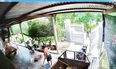 Phú Yên: Camera ghi cận cảnh nghi phạm chém hàng xóm tử vong ngay trong sân nhà