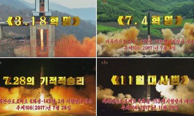 Triều Tiên bất ngờ phát sóng phim tư liệu về phát triển tên lửa đạn đạo 
