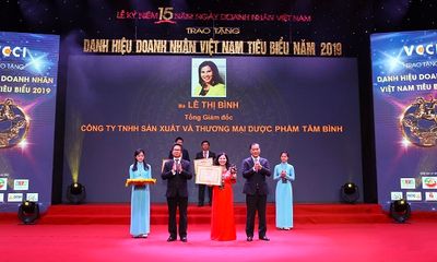 CEO Dược phẩm Tâm Bình được vinh danh “Doanh nhân Việt Nam tiêu biểu 2019” 