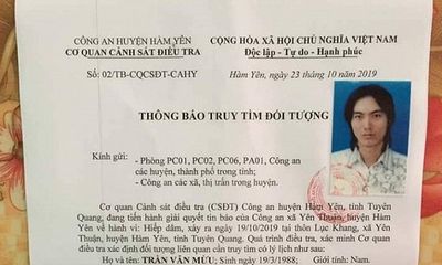 Tuyên Quang: Truy tìm đối tượng nghi hiếp dâm thiếu nữ 20 tuổi rồi bỏ trốn
