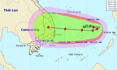 Diễn biến mới nhất về hướng đi của bão số 6 trên biển Đông
