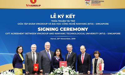 Vingroup tài trợ 5 triệu đô la Singapore cấp học bổng cho thạc sĩ, tiến sĩ người Việt tại ĐH Công nghệ NanYang 