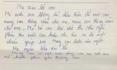 Bức thư để cạnh bé trai sơ sinh bị bỏ rơi trước cổng nhà nghỉ ở Hà Tĩnh viết gì?
