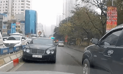 Xác định danh tính tài xế lái siêu xe Bentley chạy ngược chiều giữa phố Hà Nội
