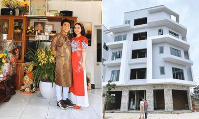 Hòa Minzy xây nhà 5 tầng, 2 mặt tiền tặng bố mẹ
