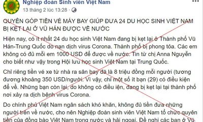 Bộ GD-ĐT bác thông tin 24 du học sinh Việt Nam mắc kẹt ở Vũ Hán