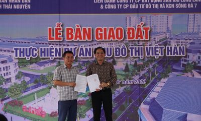 Chủ đầu tư khu đô thị Việt Hàn, Phổ Yên chính thức nhận quyết định bàn giao đất 