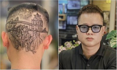 Chàng trai cắt tóc tạo hình nhân viên y tế ở Đà Nẵng để cổ vũ chống dịch Covid-19