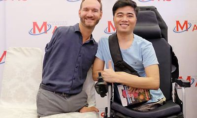 Chàng “chiến binh” không chân “chiến đấu” với số phận và ước mơ trở thành Nick Vujicic Việt Nam