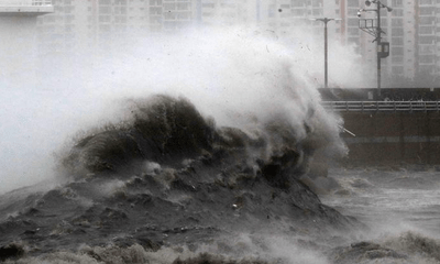 Chùm ảnh: Hàn Quốc bị tàn phá nặng nề vì siêu bão Haishen 
