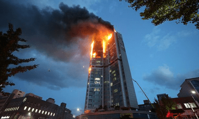 Streamer Hàn Quốc suýt mất mạng khi livestream tòa nhà đang bốc cháy 