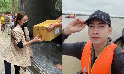 Minh Tú, Huỳnh Vy quyên góp tiền, Trà Ngọc Hằng - Võ Cảnh về miền Trung cứu trợ đồng bào