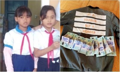 Học sinh nghèo trả lại 5 triệu đồng tìm thấy trong túi quần áo cứu trợ
