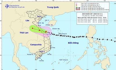 Bão Vamco sắp đổ bộ khu vực Hà Tĩnh - Thừa Thiên Huế, gây mưa lớn 