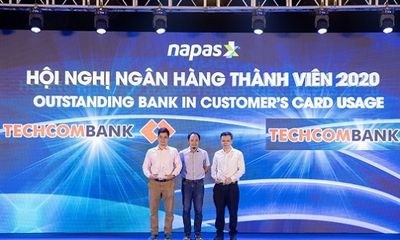 Tài chính - Doanh nghiệp - NAPAS vinh danh Techcombank là “Ngân hàng tiêu biểu năm 2020”