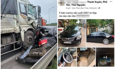 Vừa đăng tải bán xe Camry, chủ xe đã gặp tai nạn kinh hoàng chỉ sau vài tiếng