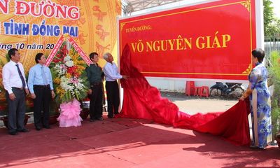 Đồng Nai tổ chức trọng thể lễ đặt tên tuyến đường Võ Nguyên Giáp