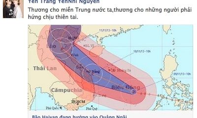Facebook: Sao Việt chia sẻ nỗi xót xa thương miền Trung 