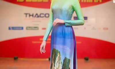 Hoa hậu Kỳ Duyên nền nã áo dài dự sự kiện