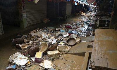 Sau bão Thần Sấm, Lạng Sơn ngổn ngang trong rác thải và bùn đất