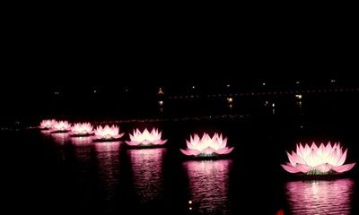 7 đóa sen khổng lồ rực sáng trên sông Hương
