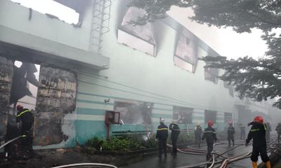 Cháy lớn ở Khu công nghiệp Vĩnh Lộc