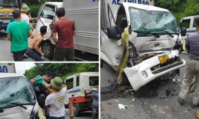 Tin tức tai nạn giao thông mới nhất ngày 2/8: Va chạm với xe buýt, tài xế xe tải mắc kẹt trong cabin