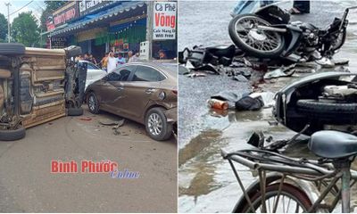 Tin tức tai nạn giao thông mới nhất ngày 27/9: Tai nạn liên hoàn giữa 4 xe ô tô khiến 1 người bị thương